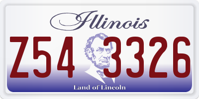IL license plate Z543326