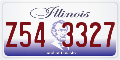 IL license plate Z543327