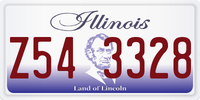 IL license plate Z543328