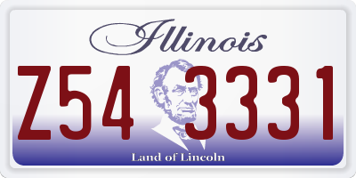 IL license plate Z543331