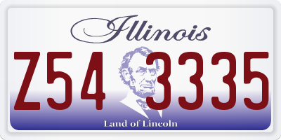 IL license plate Z543335