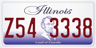 IL license plate Z543338