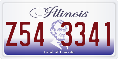 IL license plate Z543341
