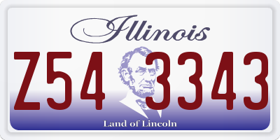IL license plate Z543343