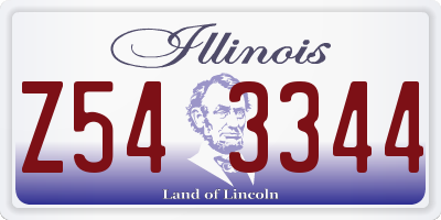 IL license plate Z543344