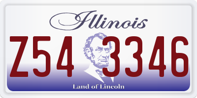 IL license plate Z543346