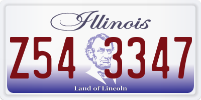 IL license plate Z543347