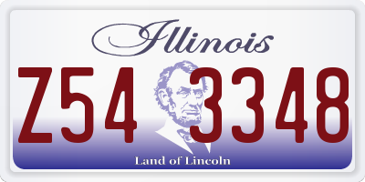 IL license plate Z543348