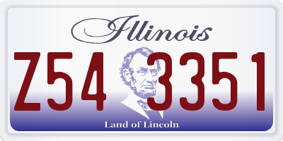 IL license plate Z543351