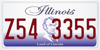 IL license plate Z543355