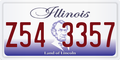 IL license plate Z543357