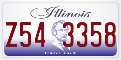 IL license plate Z543358