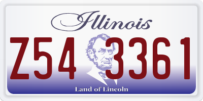 IL license plate Z543361