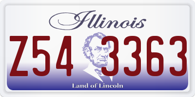 IL license plate Z543363