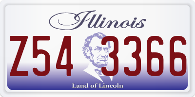 IL license plate Z543366