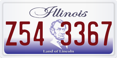 IL license plate Z543367