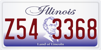 IL license plate Z543368
