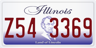 IL license plate Z543369