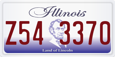 IL license plate Z543370