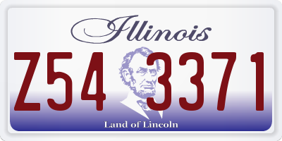 IL license plate Z543371