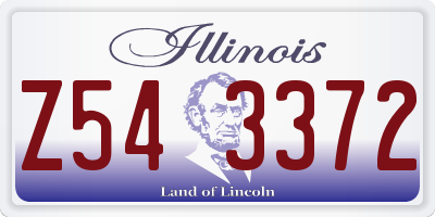 IL license plate Z543372