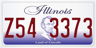 IL license plate Z543373