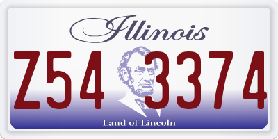 IL license plate Z543374