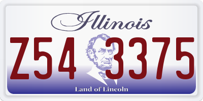 IL license plate Z543375