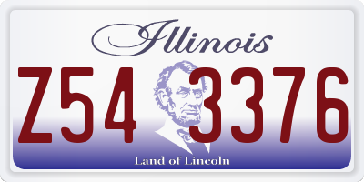 IL license plate Z543376