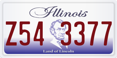 IL license plate Z543377