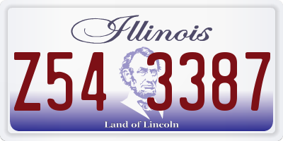 IL license plate Z543387