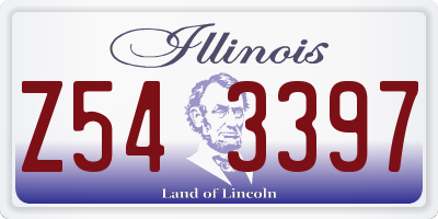 IL license plate Z543397