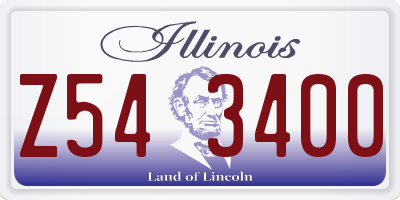 IL license plate Z543400