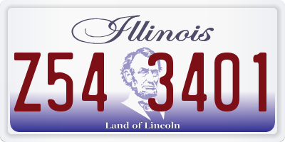 IL license plate Z543401