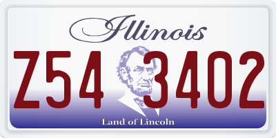 IL license plate Z543402