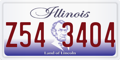 IL license plate Z543404