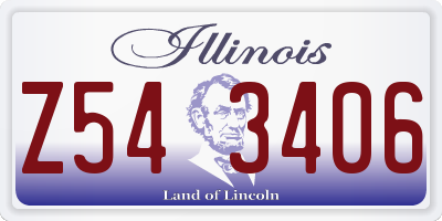 IL license plate Z543406