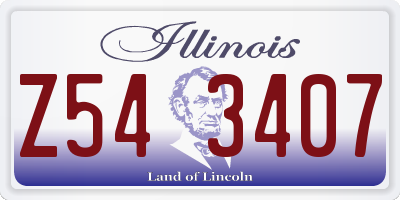 IL license plate Z543407