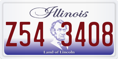 IL license plate Z543408