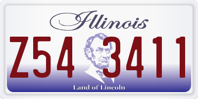 IL license plate Z543411