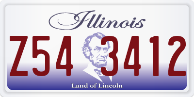 IL license plate Z543412