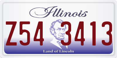IL license plate Z543413