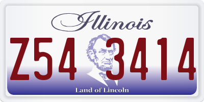 IL license plate Z543414