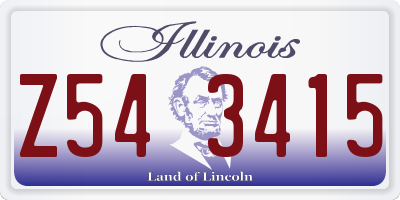 IL license plate Z543415