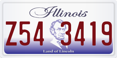 IL license plate Z543419