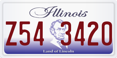 IL license plate Z543420