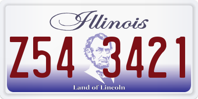 IL license plate Z543421