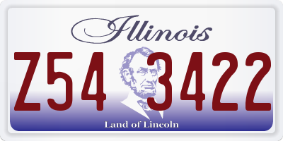 IL license plate Z543422