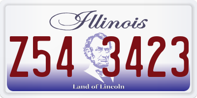 IL license plate Z543423