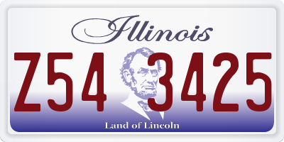 IL license plate Z543425